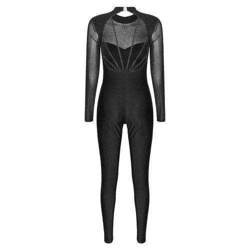 Women One Piece Dancewear Full Bodysuit Leotard Costume Footless Gymnastics - Picture 30 of 58