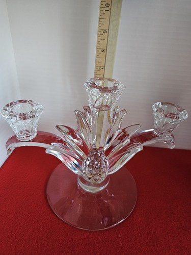 Vtg Set Of 2 Heisey “Plantation” Clear 3 Lite Candlesticks. - Picture 9 of 9