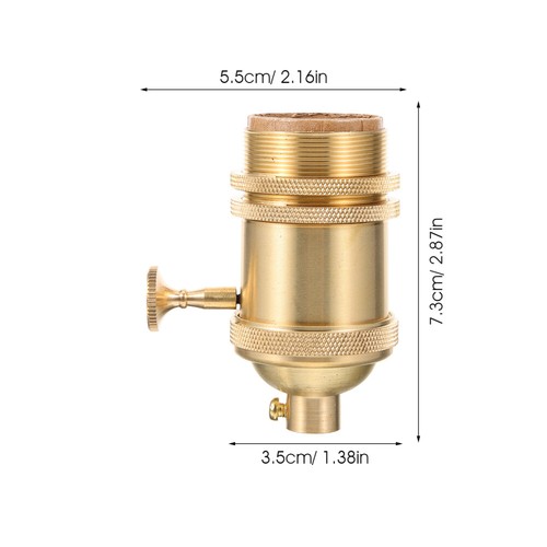 Retro Lamp Holder Metal Light Bulb Socket Vintage Lamp Socket Bulb Holder with - Picture 8 of 12