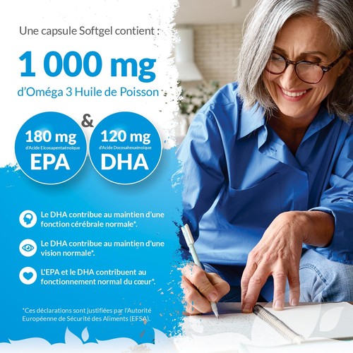 Omega 3 Fish Oil 1000 mg - Fish Oil - 365 Capsules - 1 Year Cure - Ric... - Picture 7 of 10