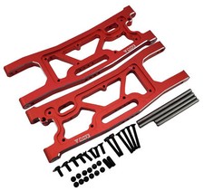 NHX RC Aluminum Rear Suspension Arms 2 for 1/8 Traxxas Sledge -Red