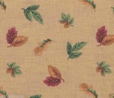 Fall Leaves Scatter - Tan Quilt Fabric - Fat Quarter