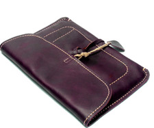 file Folder pocket cow Leather laptop bag Briefcase iPad Case pouch purple 800