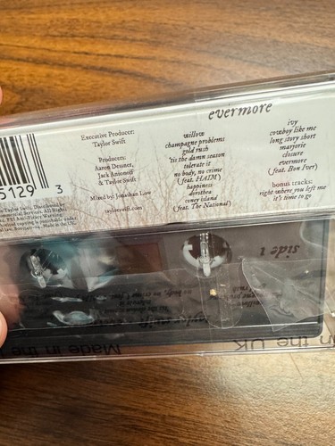 Official Taylor Swift Evermore Cassette Tape Limited Edition NEW SEALED - Picture 3 of 6