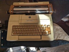 Vintage Smith Corona VANTAGE Model 1G Electric Typewriter With Case Brown Tan thumbnail