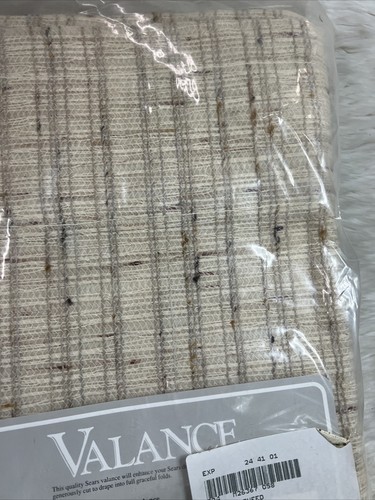 Vintage 80s Valance 4 Sears NOS Woven Curtain Balance Window Treatment 84x13 - Picture 5 of 9