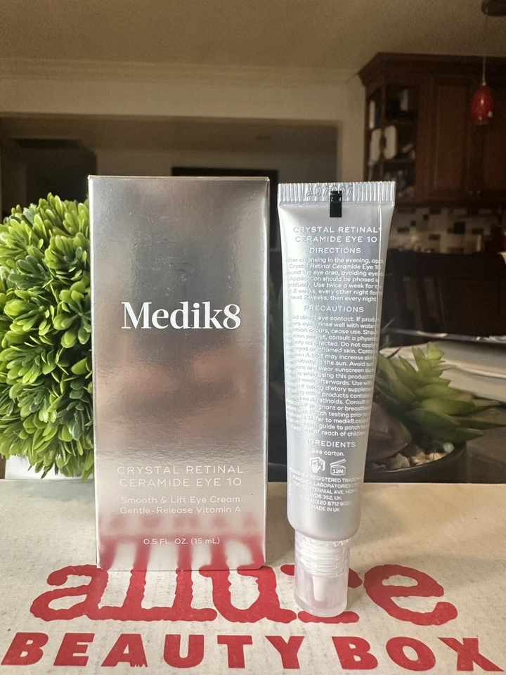 Medik8 Crystal Retinol Ceramide Eye 10 Smooth And Lift Eye Cream 15 Ml. NWB - Image 2 of 3