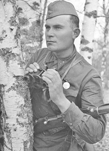 Russian made 2 x NCO green rank triangles, model 1941, RKKA reproduction - Picture 6 of 6