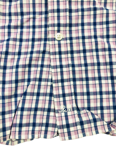 Johnston & Murphy Men's Long Sleeve Button Up Shirt - Pink/Blue Checked, XL - Picture 7 of 7