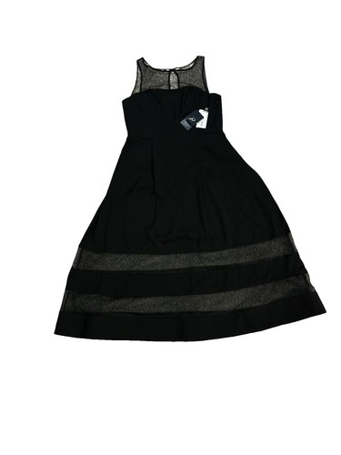 adrianna papell women's v-neck beaded sleeveless midi dress Adrianna Papell Sleeveless Soutache Embroidered Midi Dress