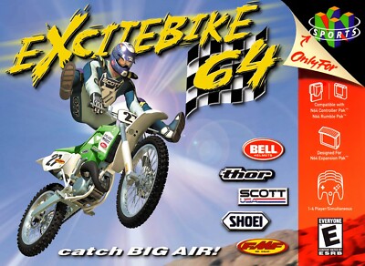 Excitebike 64 Nintendo 64 N64 BOX ART Premium POSTER MADE IN USA