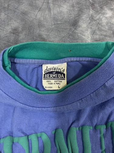 Super RARE VINTAGE Davison's of Bermuda Vacation Tshirt Mens Large L 1990s Beach - Picture 5 of 6