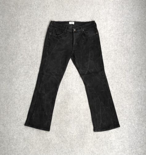 WRANGLER Men's Jeans Pants W36 L32 Bootcut Regular Stretch A12401 Black Denim - Picture 1 of 13