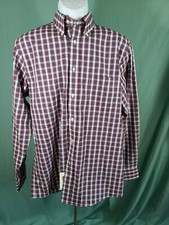 NWT Chaps Regular Fit Button Down Red Plaid Shirt 15-15.5 34/35 Medium M Med $65