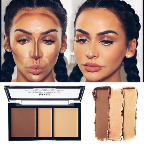 NYX PROFESSIONAL MAKEUP Cream Highlight & Contour Palette, - Picture 3 of 7