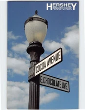 Postcard Street Sign at an Intersection Hershey Pennsylvania USA