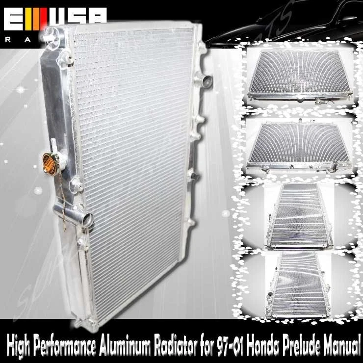 Radiador de carreras de alto rendimiento de 2" filas para 97-01 Prelude Accord Foto 2 de 4