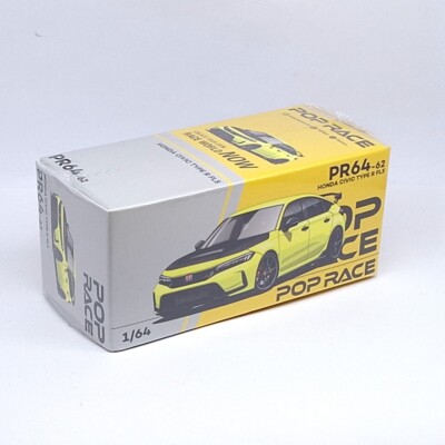 POPRACE PR64-62 1/64 HONDA CIVIC FL5 TYPE-R SUNLIGHT YELLOW POP