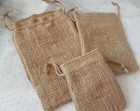 Eleganza NATURAL HESSIAN Bags / Pouch sack - Wedding party favour   Sml Med  Lge
