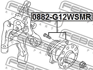 0882-G12WSMR FEBEST Wheel Hub for SUBARU