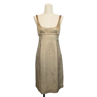 Carmen Marc Valvo Metallic Gold Brocade Dress Sz 2 | eBay