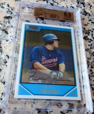 FREDDIE FREEMAN 2007 Bowman CHROME 1st Rookie Card RC BGS 9.5 10