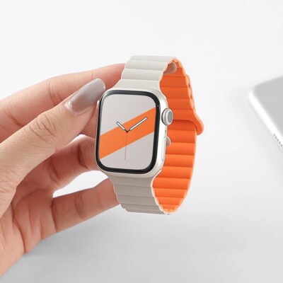 Magnetic Strap For Apple Watch Band Silicone Loop Bracelet iWatch 9 SE 3 Ultra 2