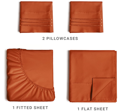 Queen Size 4 Piece Sheet Set - Comfy Breathable & Cooling Sheets - Hotel Luxury - Picture 177 of 308