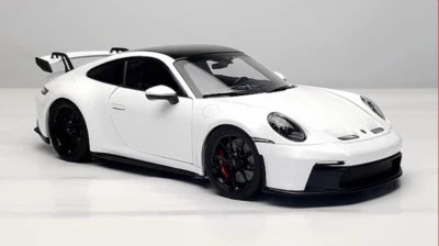 ポルシェ911 1/18スケール ホワイト NOREV 1/18 Alloy diecast car model Porsche Porsche 911 GT3 White