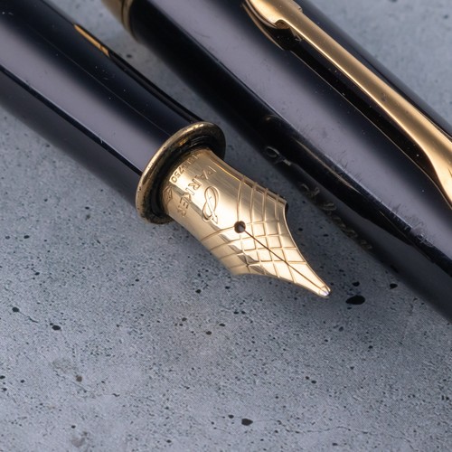Pluma Estilográfica Parker Sonnet Premier 2005 Todo Negro Oro 18K-750 Nuevo en Caja - Imagen 4 de 7