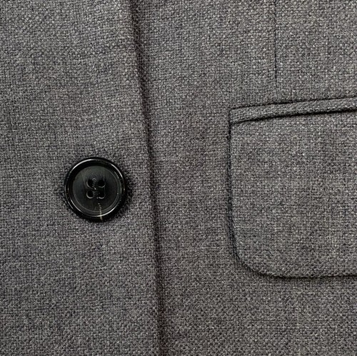 Mens 48 L Brooks Brothers 1818 Madison Mid Grey Hopsack Knit Blazer - 第 5/12 張圖片