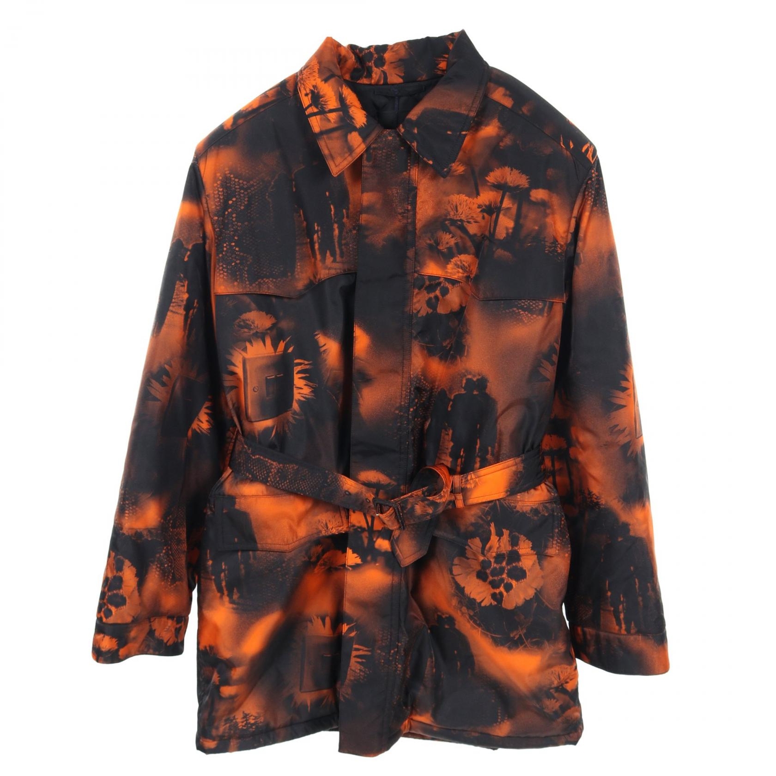 ALTRA Cappotto PRADA RE NYLON SGC091 Nylon Arancione Nero Usat Uomoia T