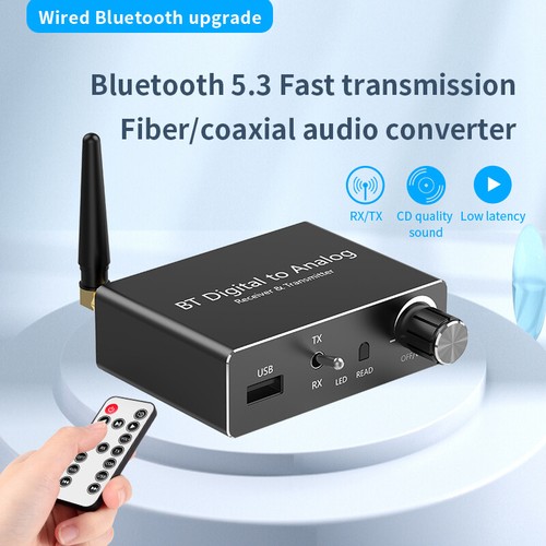 Fiber Optic Coaxial Bluetooth-Compatible 5.3 Audio Receiver Transmitter Adapter - Afbeelding 2 van 20