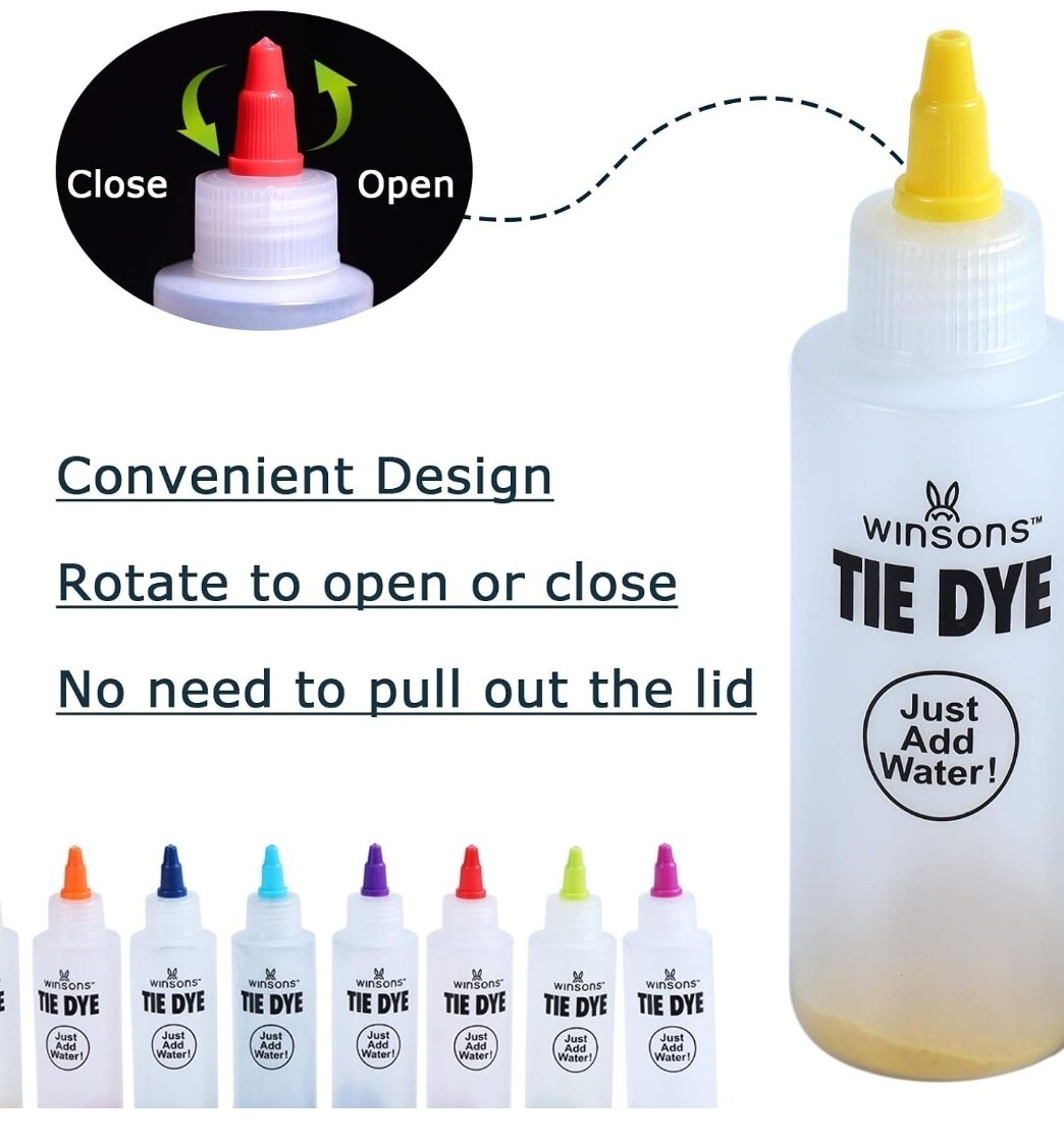 Winsons Tie Dye 8 Colour Kit. Quality Arts & Crafts Set For Adults