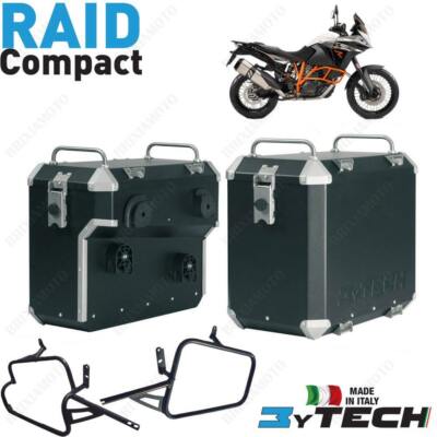 VALIGIE ALLUMINIO NERO MYTECH 33 39 L E TELAI PER KTM 1290 Super  Adventure 15
