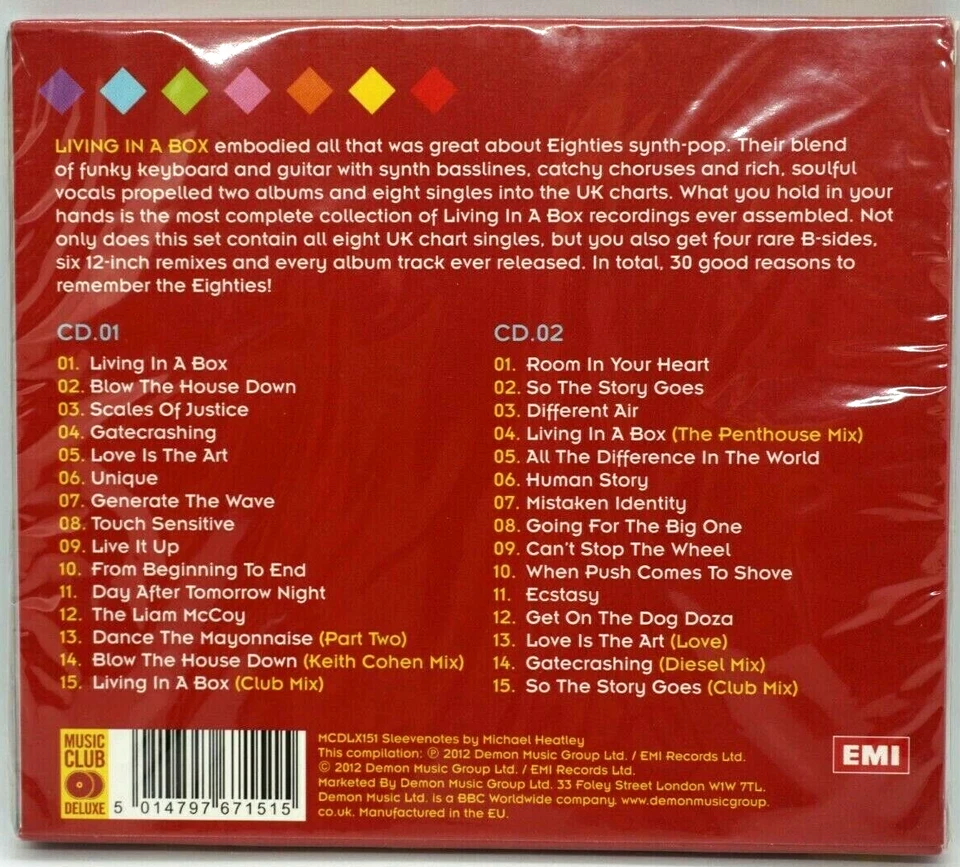 Living In A Box : The Very Best Of 2CD Album (MUSIC CLUB DELUXE EDITION) - HTF - Image 2 of 3
