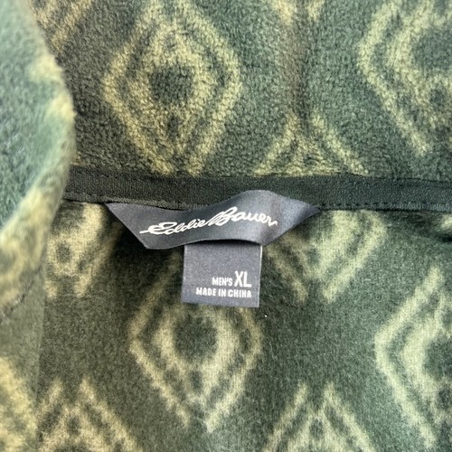 NEW NWT Eddie Bauer 1/4 Zip Pullover Fleece Sweater Mens Extra Large XL Green - Picture 3 of 7