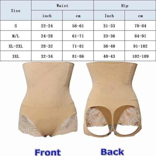 Women Butt Lifter Shaper High-Waist Bum Hip Enhancer Tummy Control Lace Knickers - Picture 2 of 17