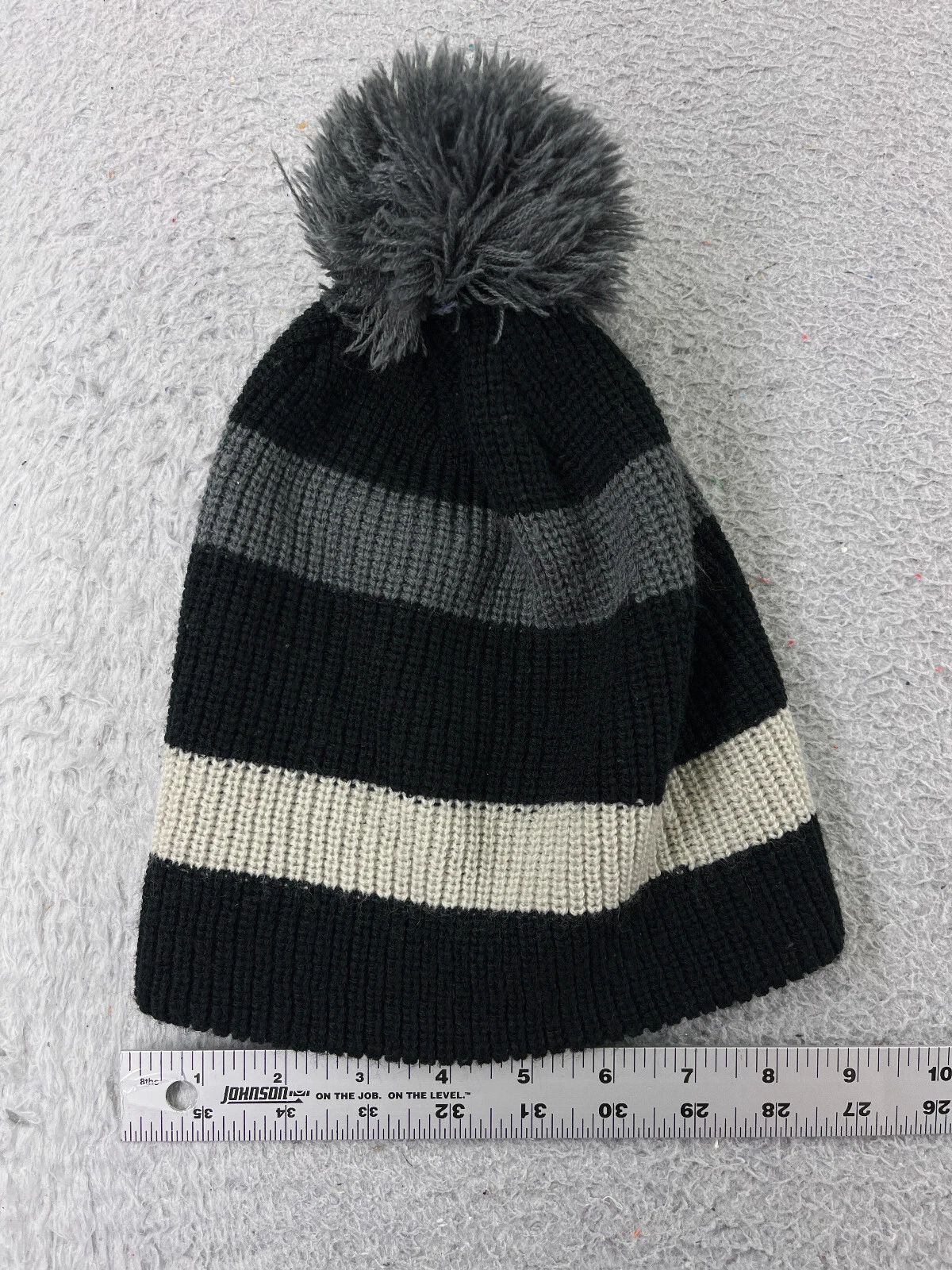 burton beanie toque striped knit pom 