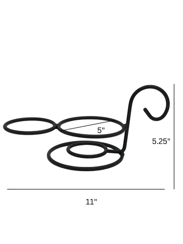 Amish Handmade Black Wrought Iron Jar Candle Stand & Lid Holder - Picture 6 of 6