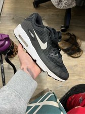 Nike Air Max 90 Sneaker Shoes Mesh Lace Up Athletic Black Kids Youth Size 7