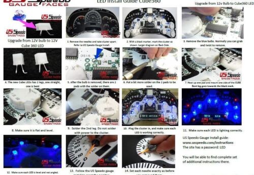 Gauge Cluster Blue LED Conversion Kit DIY 03 04 05 06 GM Truck and SUV Clusters - Bild 5 von 9