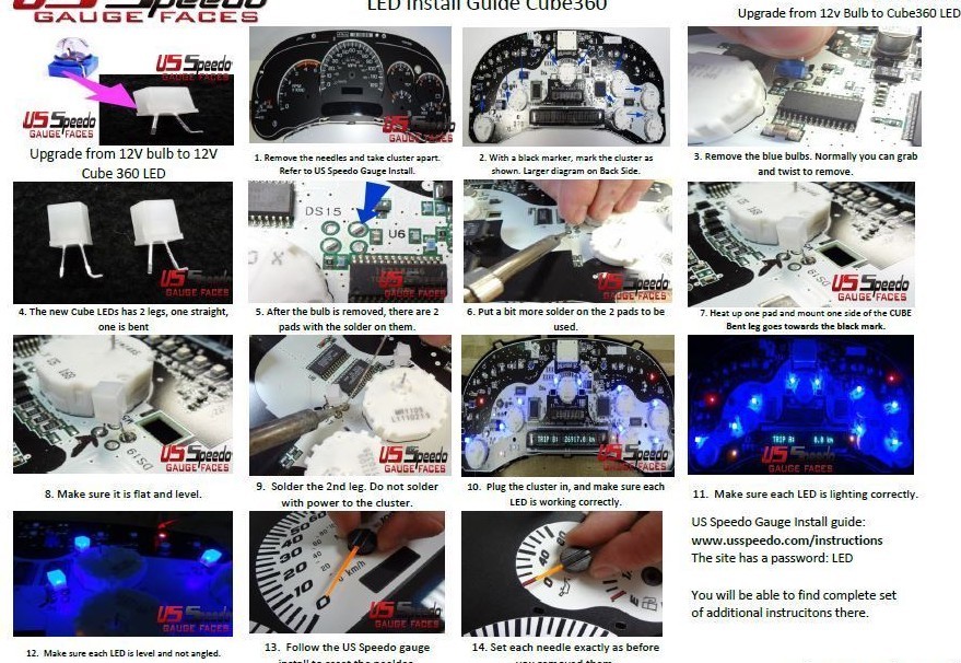 DIY LED Kit Installation In Tahoe's Cluster And Interior Lights