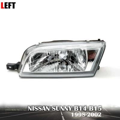 Clear Head Lamp Front Light LH Left Fit Nissan Sunny B14 B15 1998-2000 Sedan