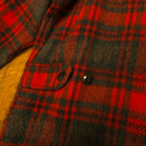 Vintage Melton Outerwear Buffalo Plaid Hunting Full Zip Jacket Size 38 1950s - Picture 10 of 14
