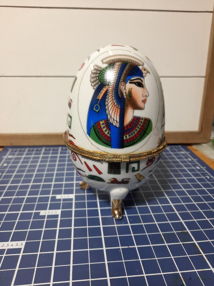 Cleopatra Egyptian Porcelain Egg Easter/ 25percent Sale! | eBay