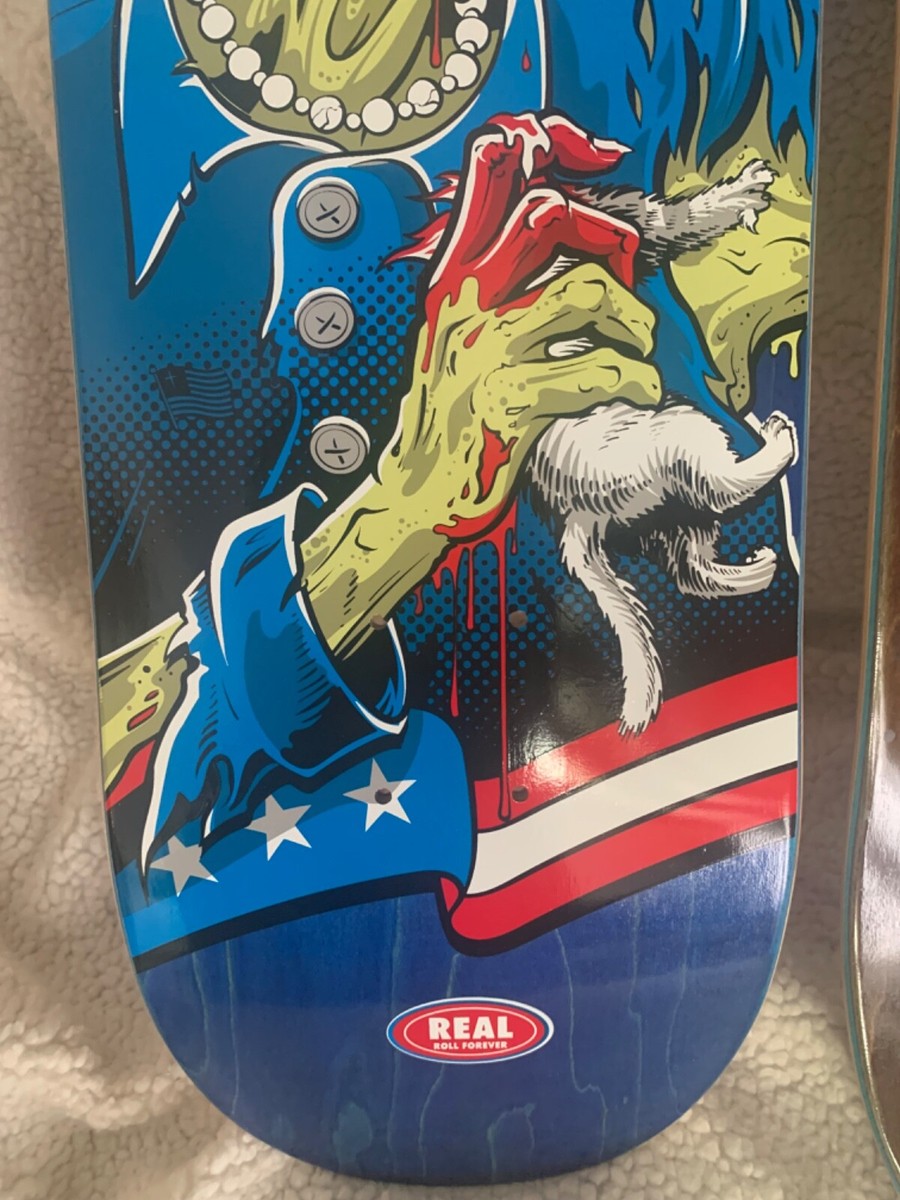 skateboard deck set- “Running Dead” Trump/Clinton Zombies-Real