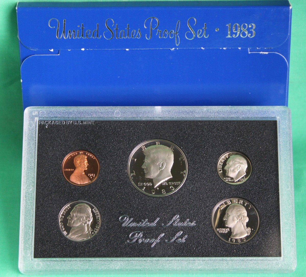 1983 United States Mint Annual 5 Coin Proof Set with Original Box