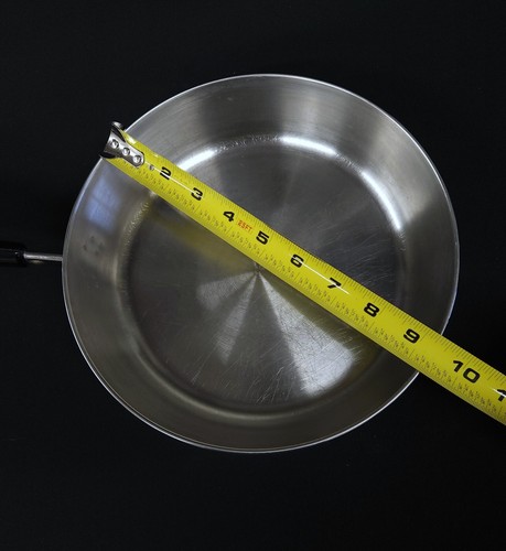 Vintage Revere Ware Copper Clad Stainless 9” Fry Pan Skillet - Clinton, ILL USA - Picture 6 of 8