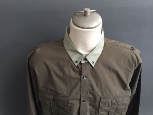 NUEVO SIN ETIQUETAS CAMISA INFORMAL VERDE CALVIN KLEIN SLIM FIT Para Hombre XL 100% Algodón Mangas Largas VERDE - Imagen 2 de 12